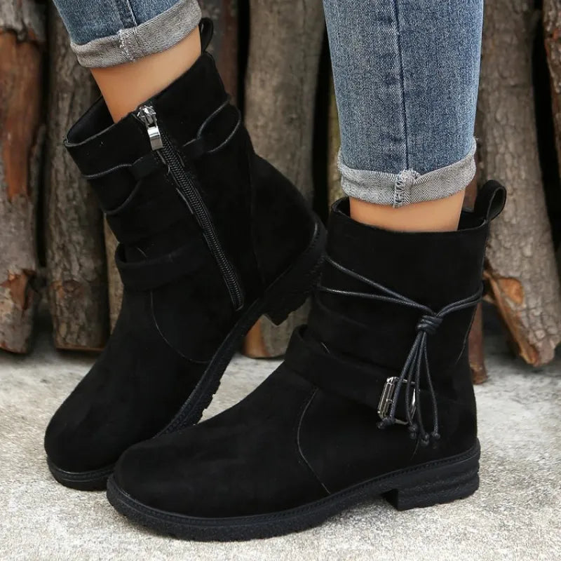 Bottines Chelsea Vintage en cuir - Style anglais, lacets & talons bas