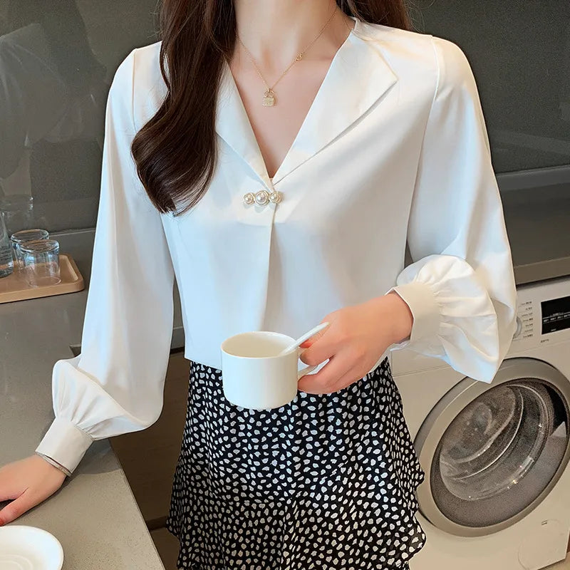 Chemisier Chiffon Chic à Col V