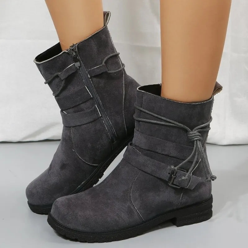 Bottines Chelsea Vintage en cuir - Style anglais, lacets & talons bas
