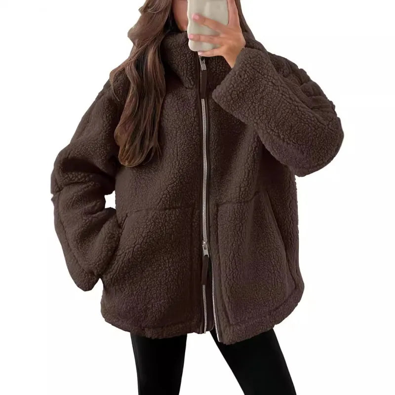 Veste Zippée Grise Femme Lyana – Sobriété & Modernité