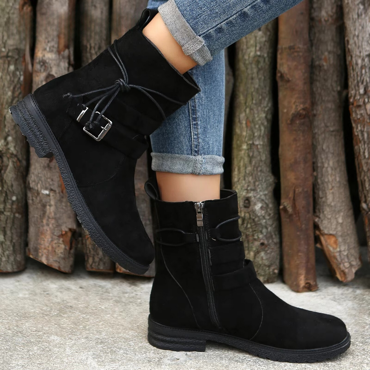 Bottines Chelsea Vintage en cuir - Style anglais, lacets & talons bas