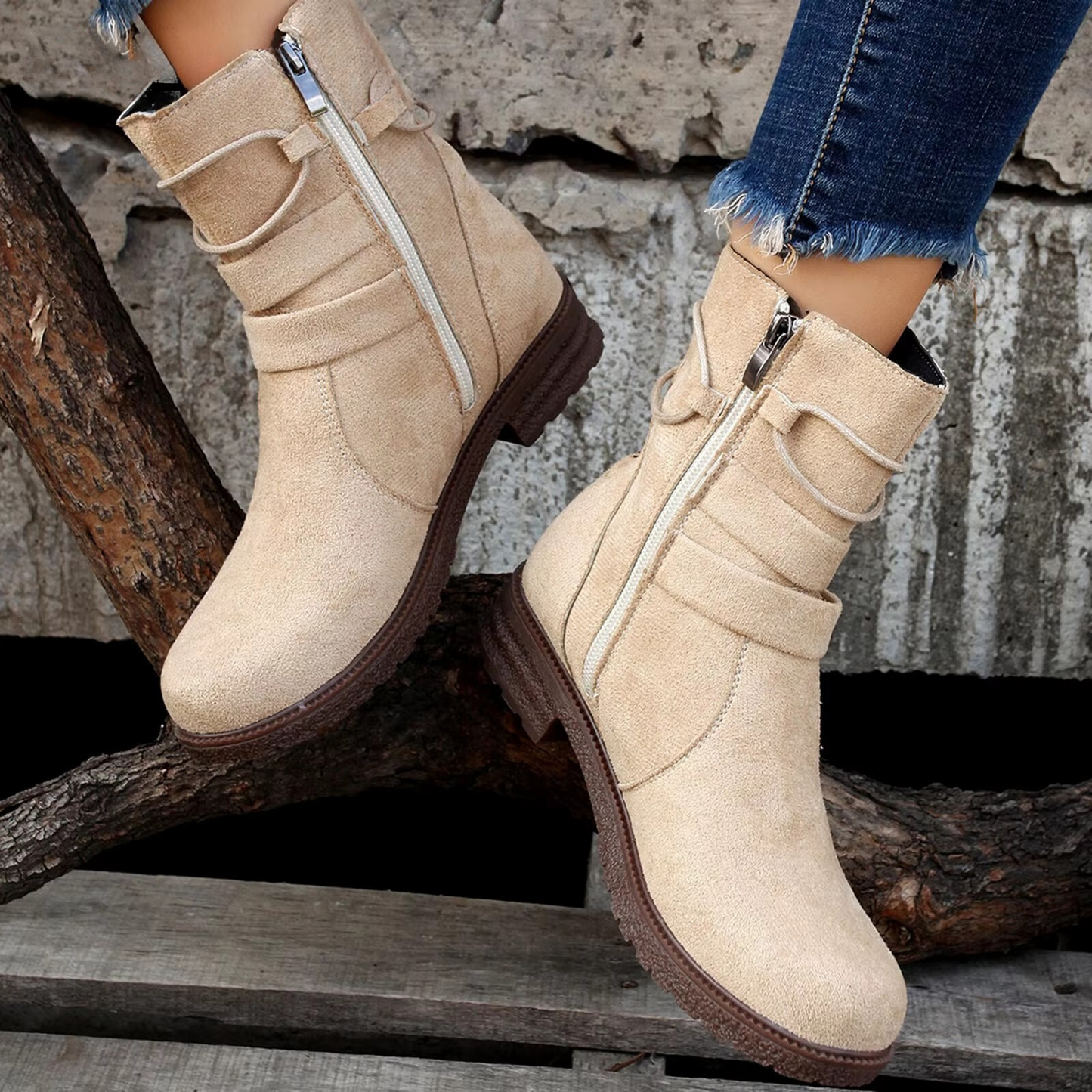Bottines Chelsea Vintage en cuir - Style anglais, lacets & talons bas