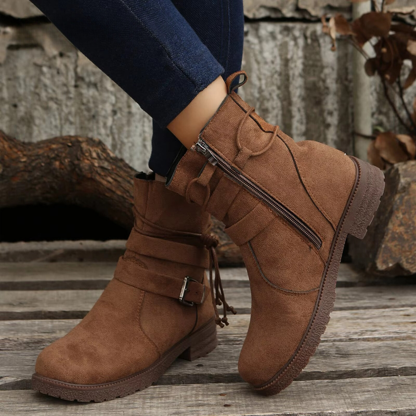 Bottines Chelsea Vintage en cuir - Style anglais, lacets & talons bas