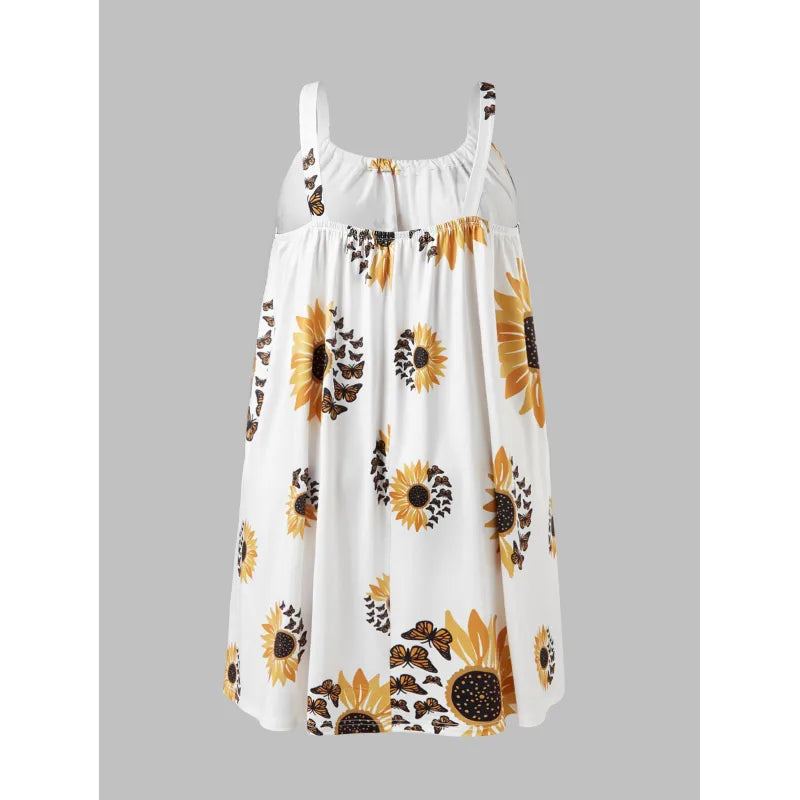 Robe Débardeur Imprimé Tournesol