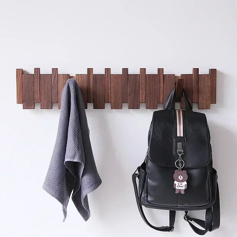 Cadenza | Luxury Wall-Mounted Wooden Coat Rack in Piano Style — Entryway Organizer for Coats, Hats and Keys