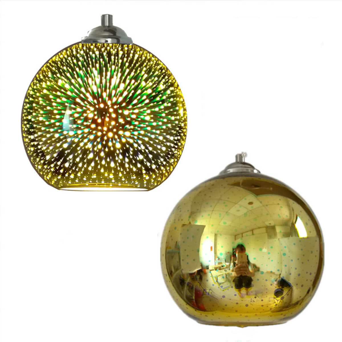 Modern Colorful 3D Glass Dome 1-Light Pendant Lamp