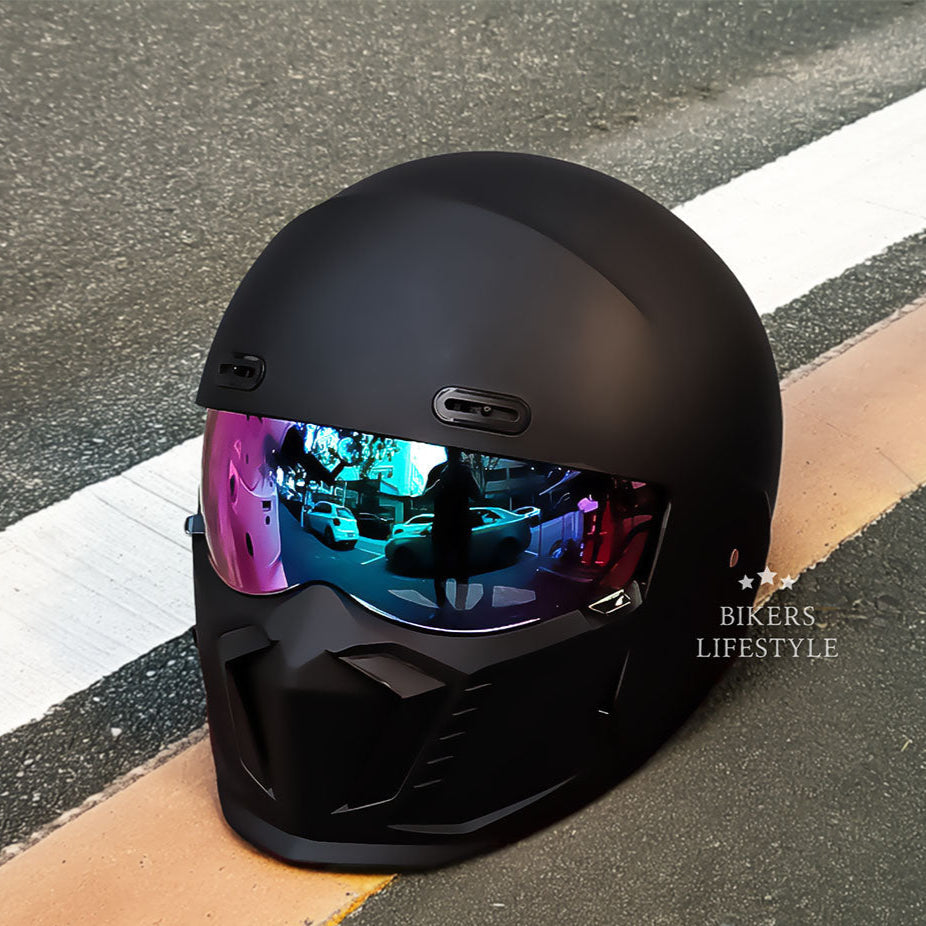 Kestrel Pilot-Style Motorcycle Helmet | Retro Vintage Design