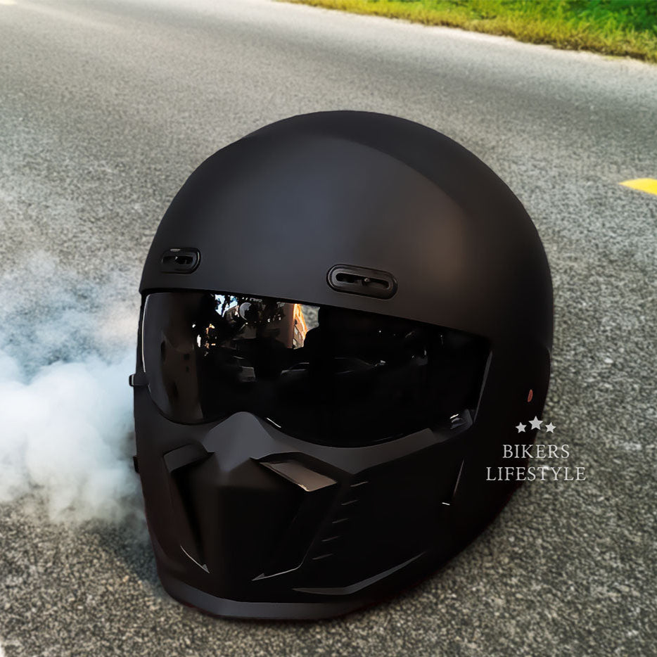 Kestrel Pilot-Style Motorcycle Helmet | Retro Vintage Design