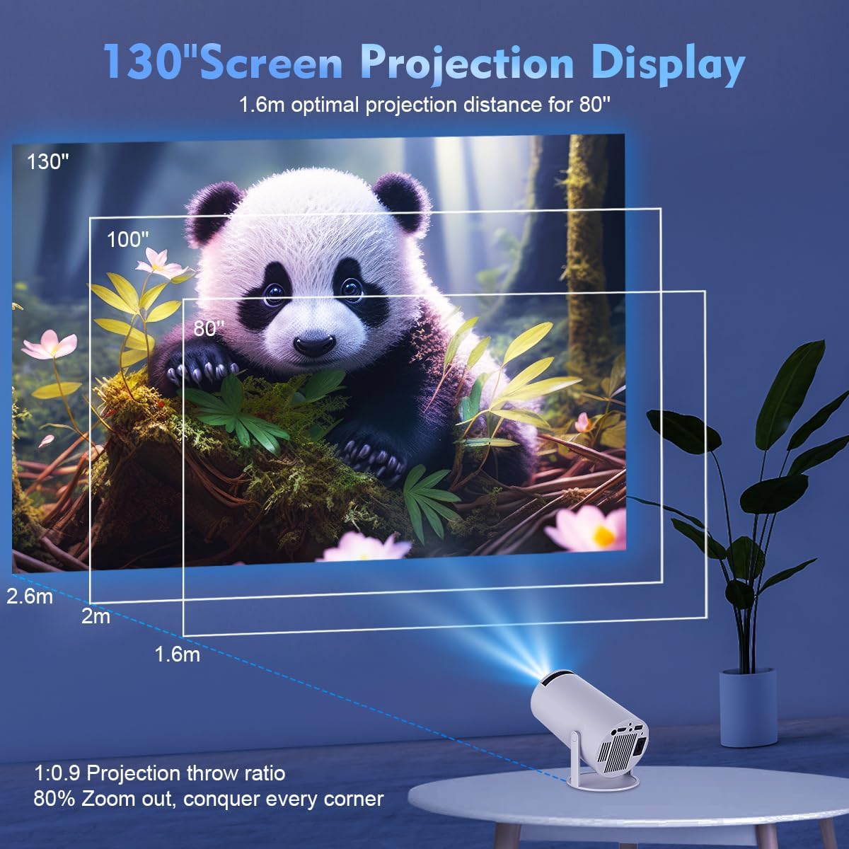 NovaBeam Mini 4K Projector for Portable Home Theater