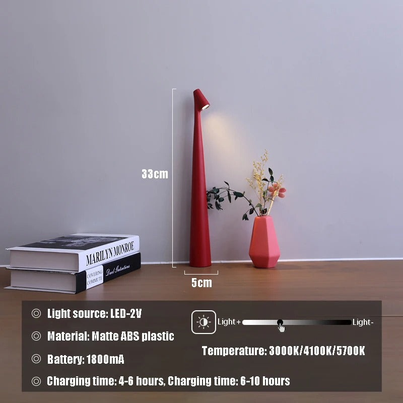 Aira Scandinavian Minimalist Cordless Table Lamp, Rechargeable Accent Light