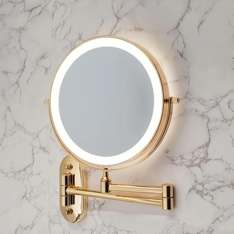 LumaGold Rechargeable LED Magnifying Vanity Mirror for Makeup and Bathroom
