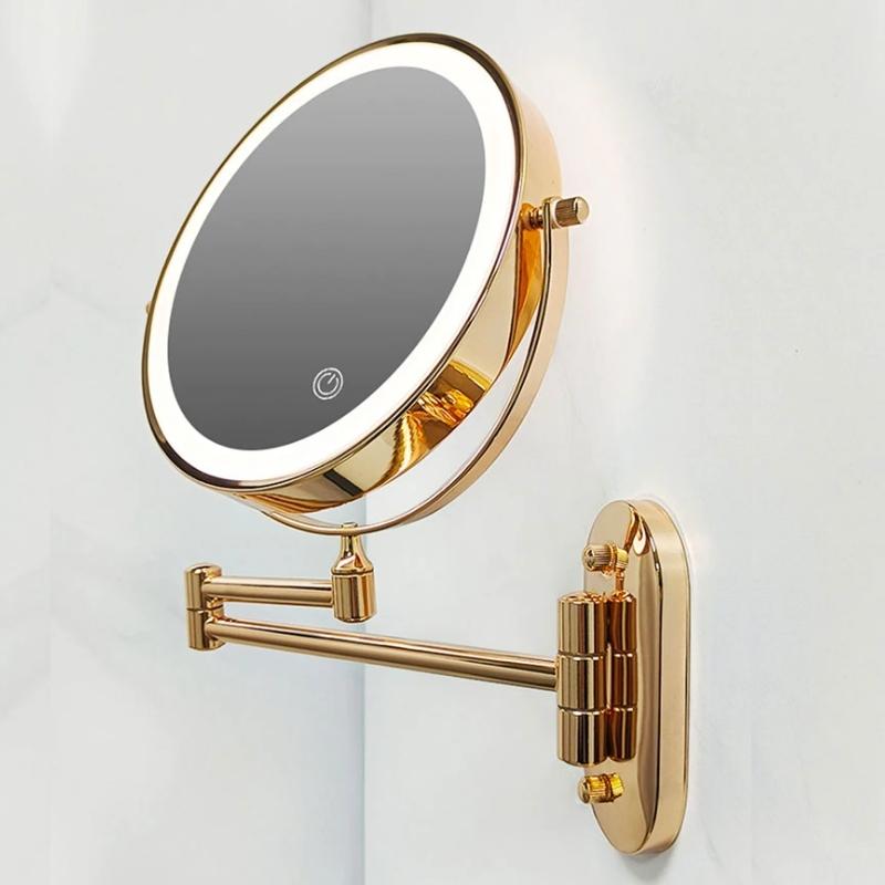 LumaGold Rechargeable LED Magnifying Vanity Mirror for Makeup and Bathroom