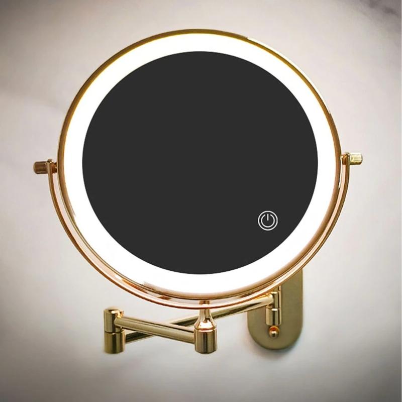 LumaGold Rechargeable LED Magnifying Mirror for Makeup and Bathroom