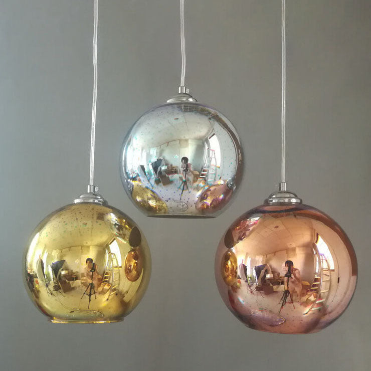Modern Colorful 3D Glass Dome 1-Light Pendant Lamp