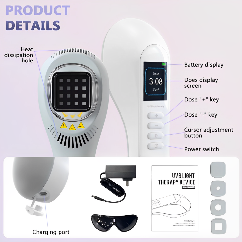 308 nm UVB Phototherapy Light for Vitiligo and Psoriasis