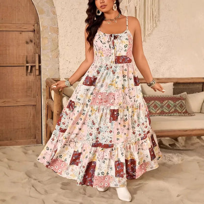 Robe à Bretelles Imprimée Fleurs
