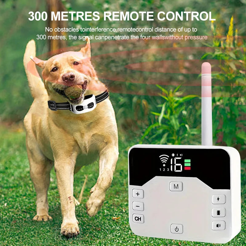 Dual-Mode Wireless Dog Fence and Outdoor Training Collar