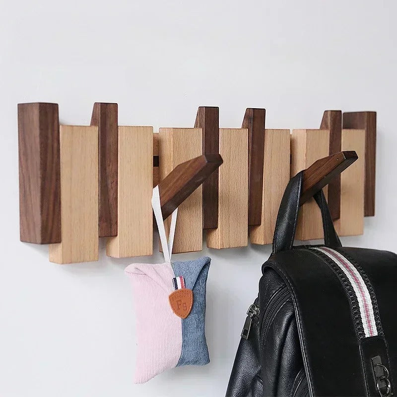 Cadenza | Luxury Wall-Mounted Wooden Coat Rack in Piano Style — Entryway Organizer for Coats, Hats and Keys