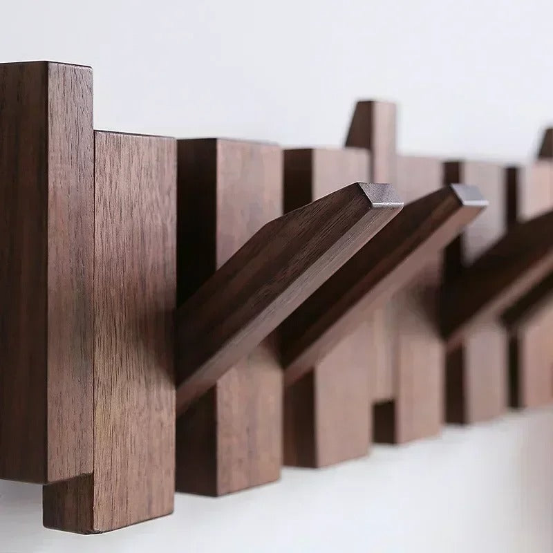 Cadenza | Luxury Wall-Mounted Wooden Coat Rack in Piano Style — Entryway Organizer for Coats, Hats and Keys