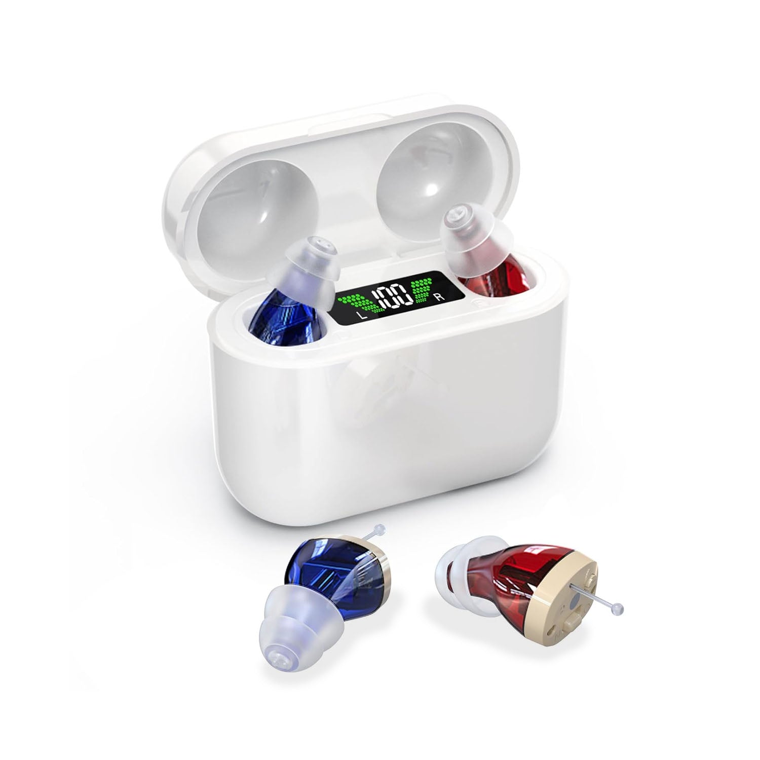 Kirrea Invisible Rechargeable Hearing Boosters With Wireless Charging Case
