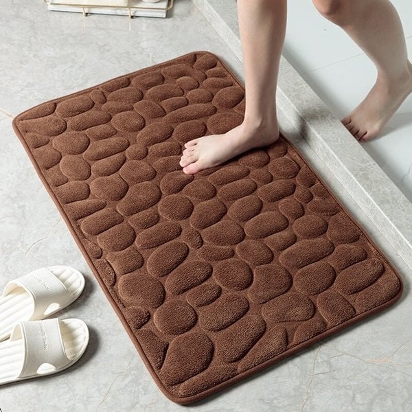 Embossed Cobblestone Bath Rug