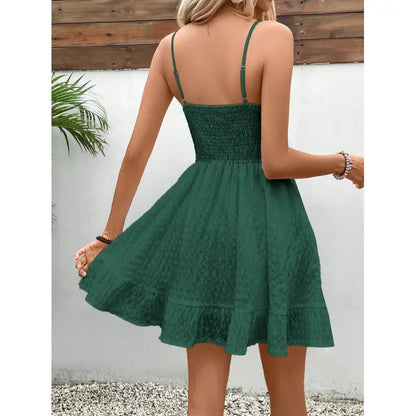 Robe Cami à Volants Style Bridgerton