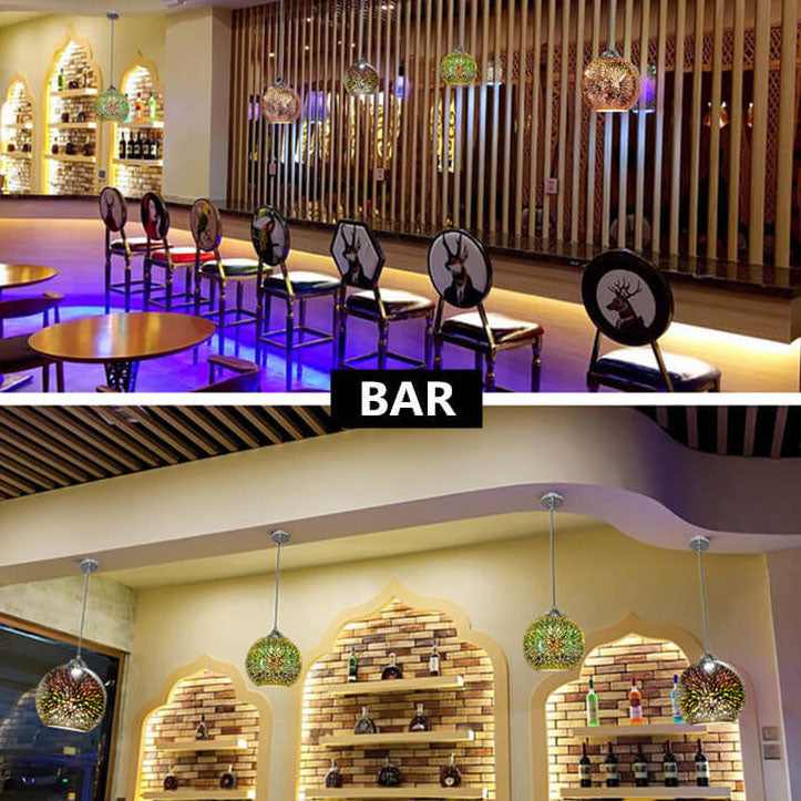 Modern Colorful 3D Glass Dome 1-Light Pendant Lamp