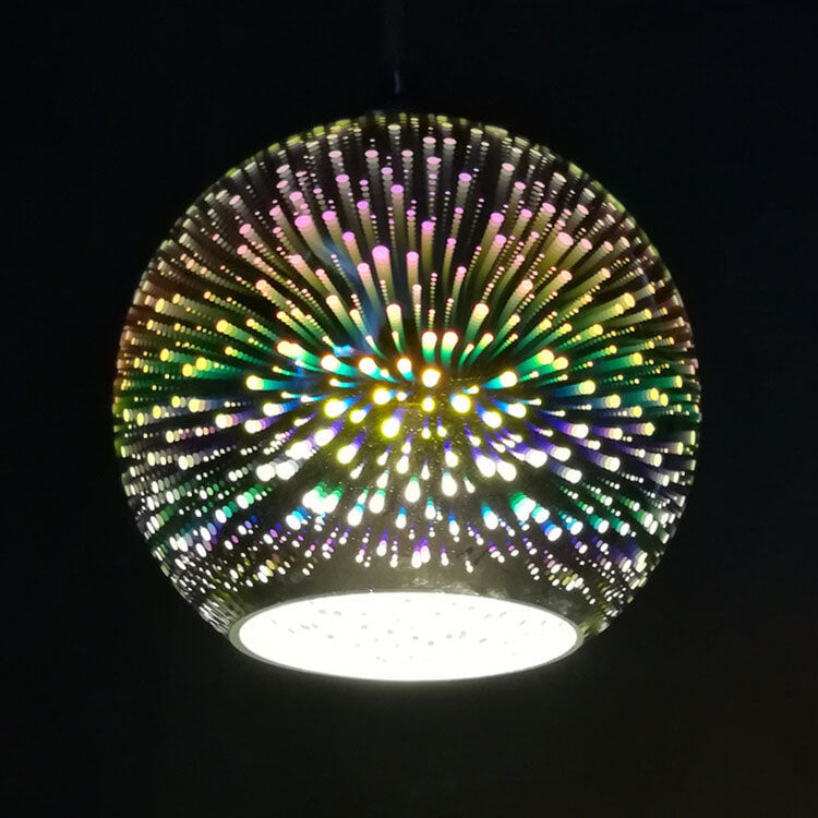 Modern Colorful 3D Glass Dome 1-Light Pendant Lamp