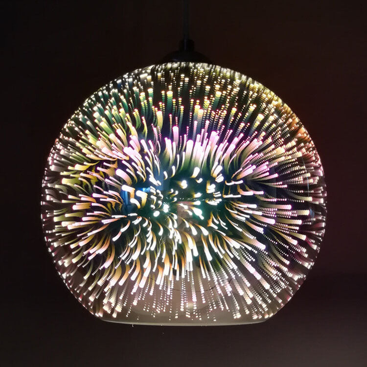 Modern Colorful 3D Glass Dome 1-Light Pendant Lamp