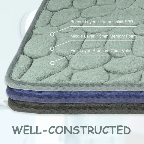 Embossed Cobblestone Bath Rug