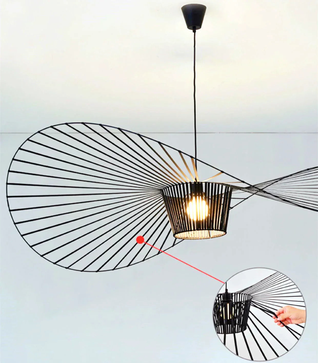 NoirLume | Black Hat Pendant Light