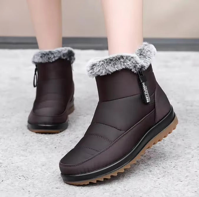 Bottes rembourrées en coton pour femme