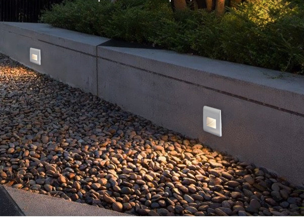 LumaGate | Recessed 4-Color LED Step Light With PIR Sensor