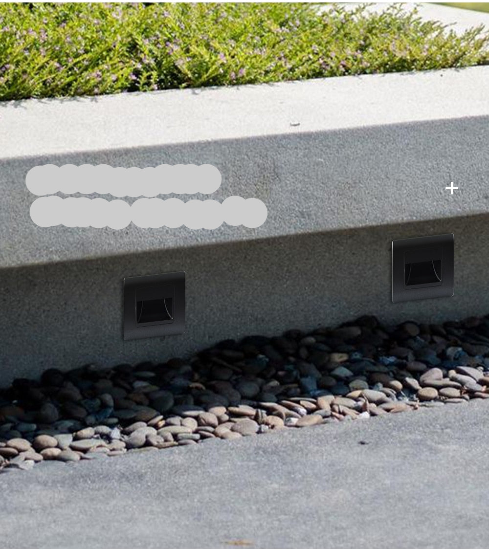 LumaGate | Recessed 4-Color LED Step Light With PIR Sensor