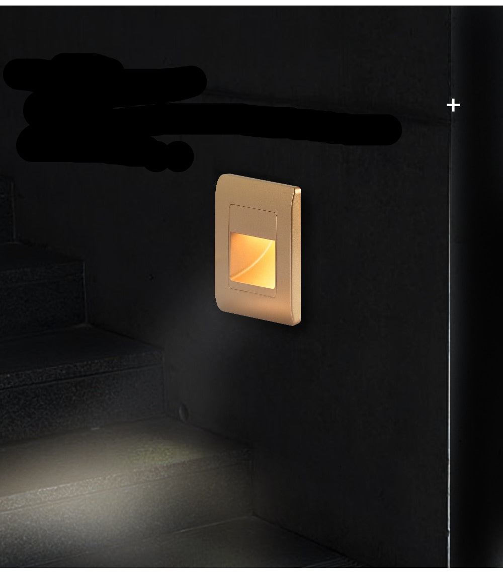 LumaGate | Recessed 4-Color LED Step Light With PIR Sensor