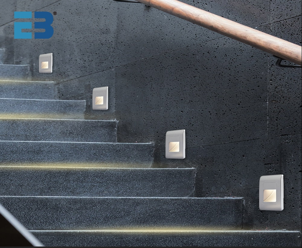 LumaGate | Recessed 4-Color LED Step Light With PIR Sensor