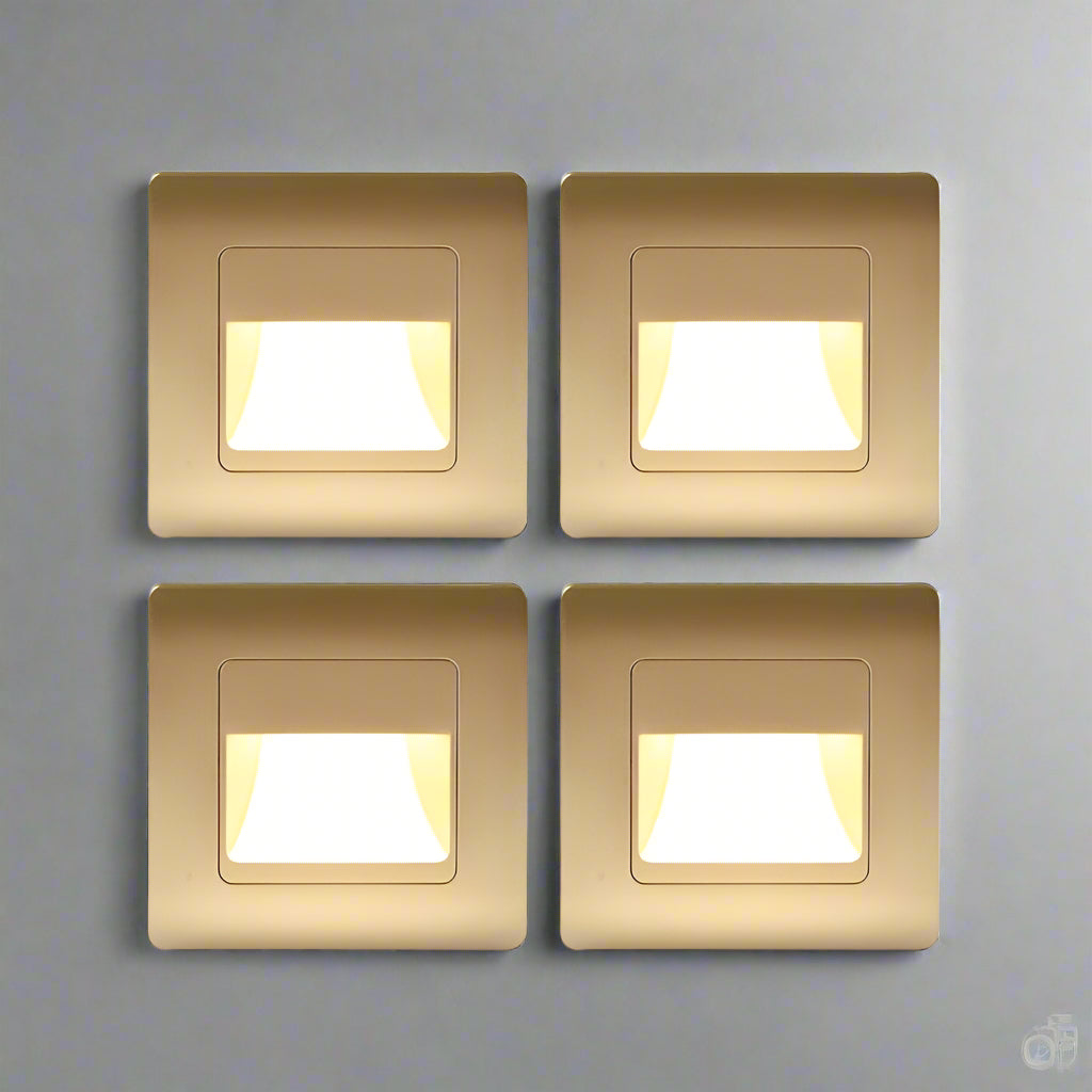 LumaGate | Recessed 4-Color LED Step Light With PIR Sensor