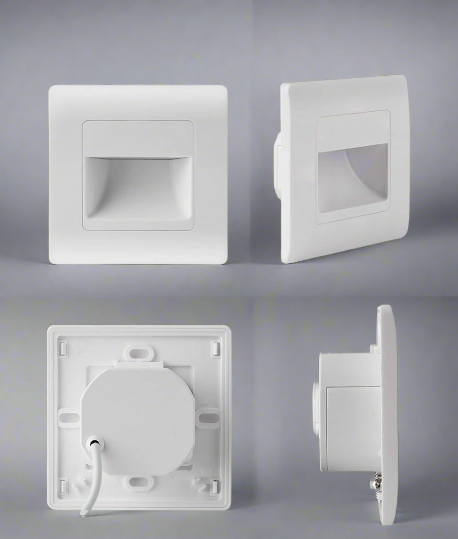 LumaGate | Recessed 4-Color LED Step Light With PIR Sensor
