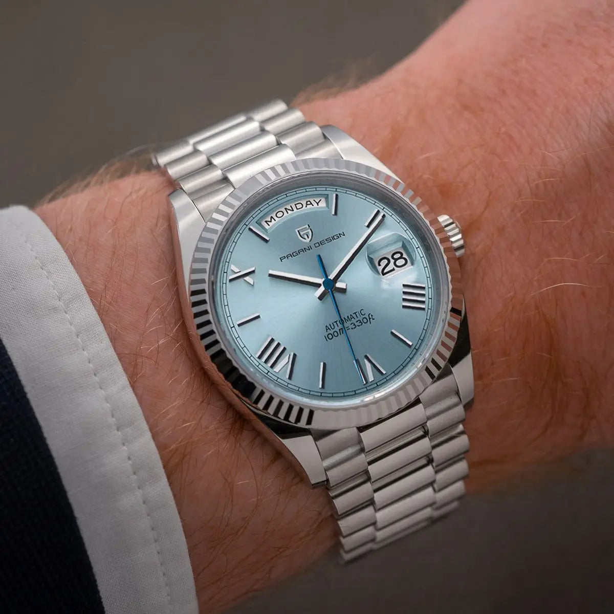 Marenco Luxury Men's Automatic Watch in Stainless Steel with Calendar Function