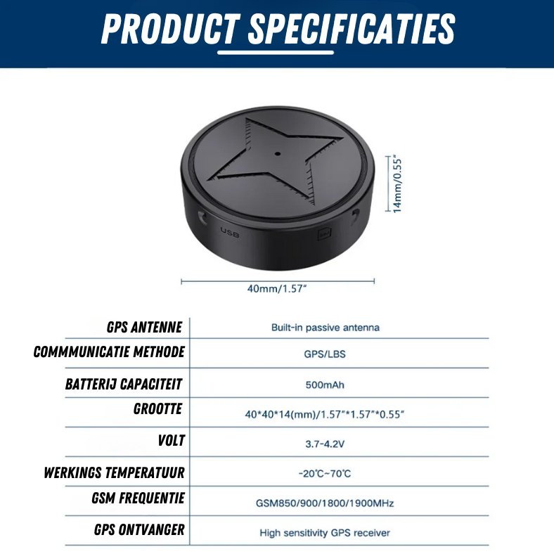 NaviTag Compact Magnetic GPS Tracker for Live Tracking