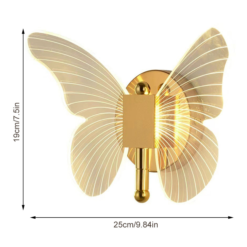 Luminara | LED Butterfly Acrylic Wall Sconce for Indoor Home Decor