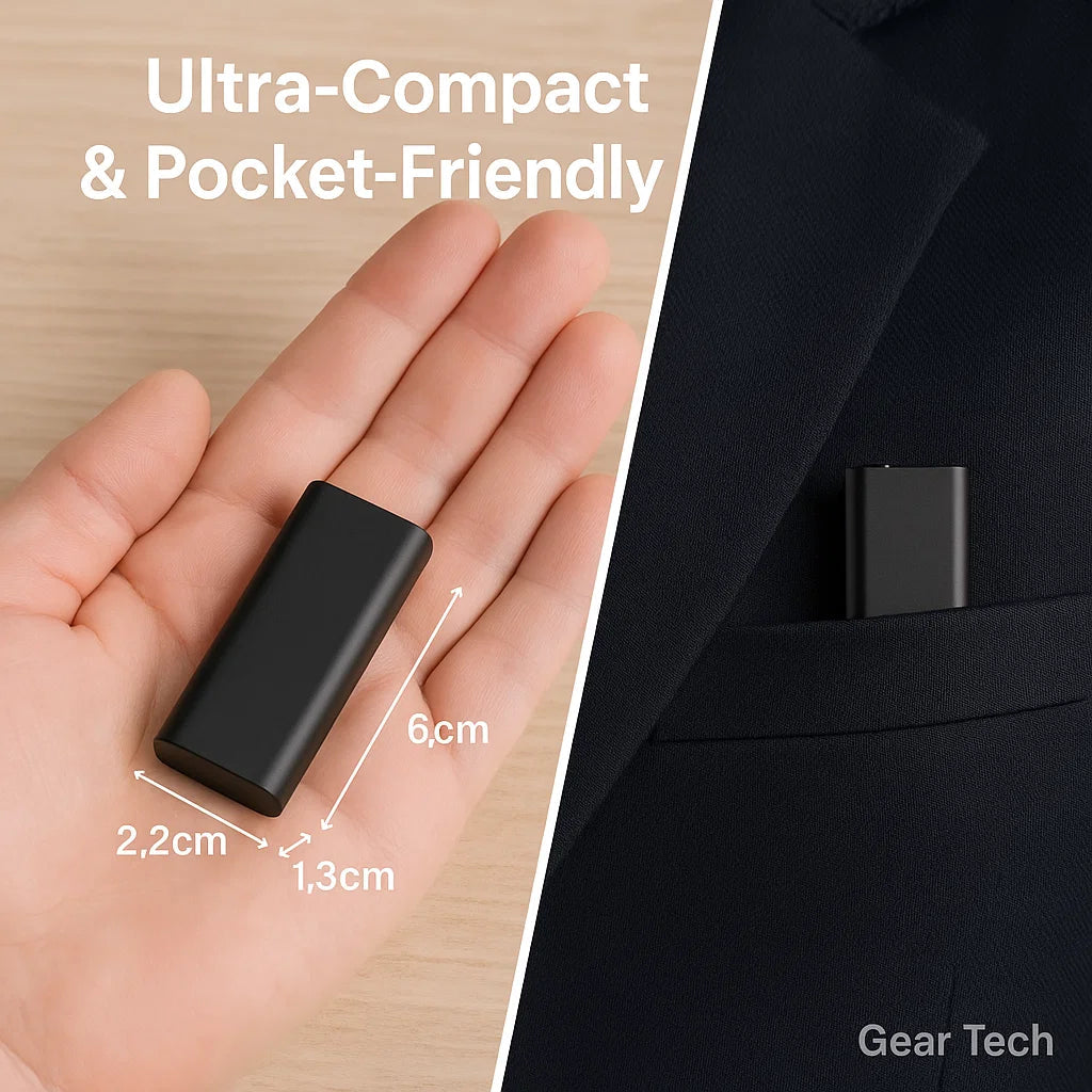 LumaMic Mini Voice Recorder With Discreet, Voice-Activated Audio Capture
