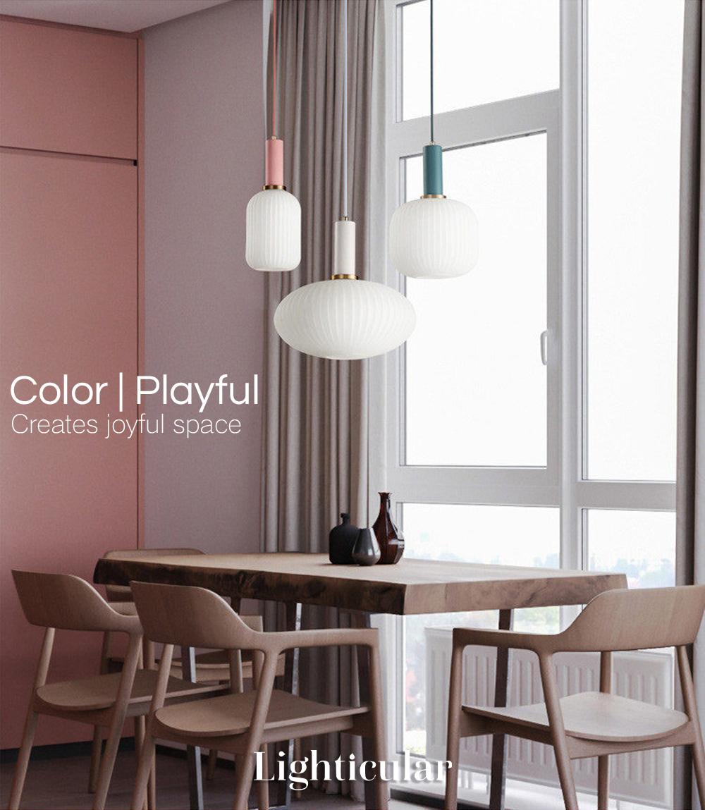 Asteri Scandi Fluted Glass Pendant Lights