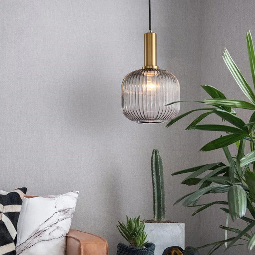 Asteri Scandi Fluted Glass Pendant Lights