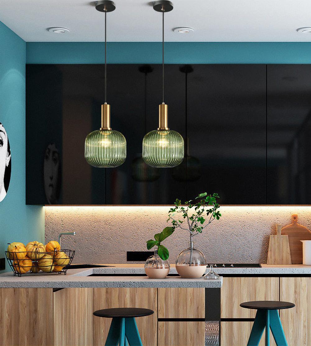 Asteri Scandi Fluted Glass Pendant Lights