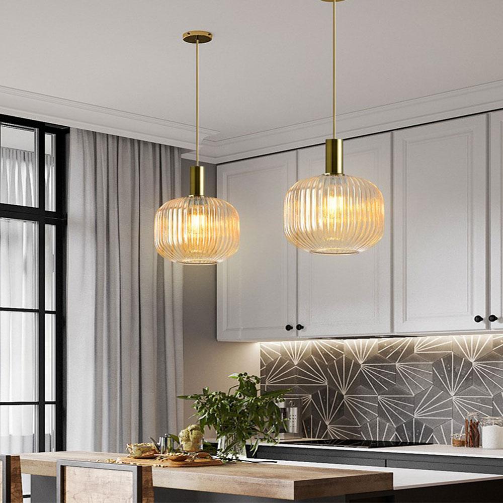 Asteri Scandi Fluted Glass Pendant Lights