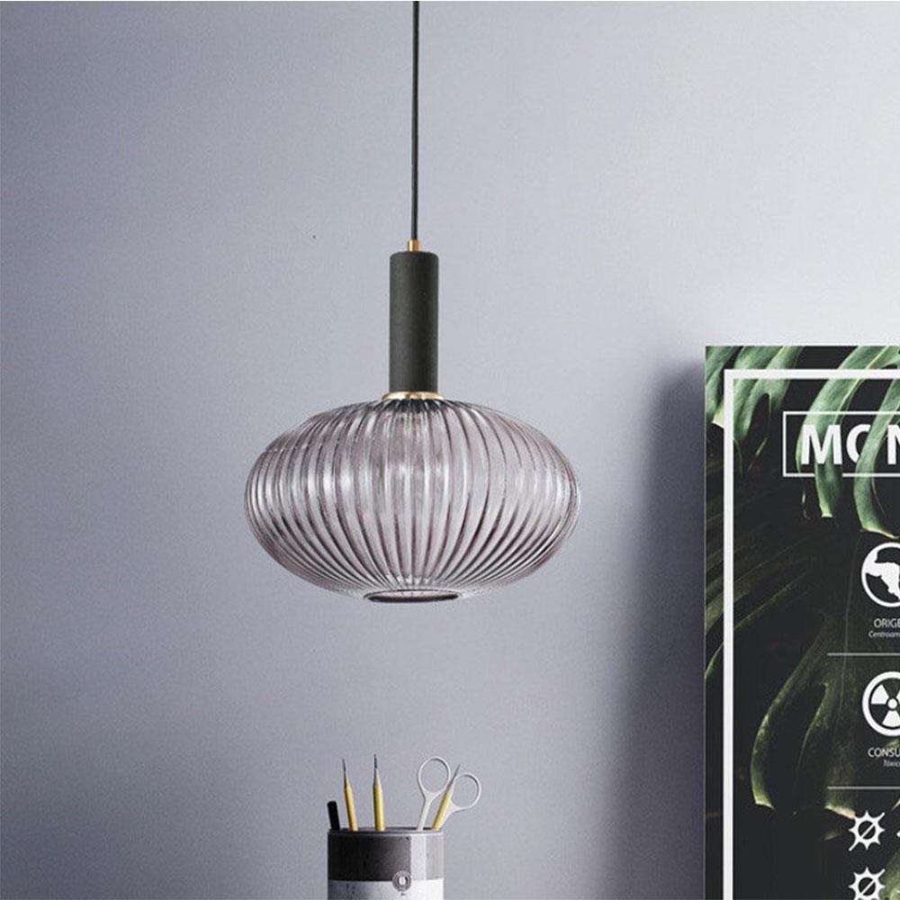 Asteri Scandi Fluted Glass Pendant Lights