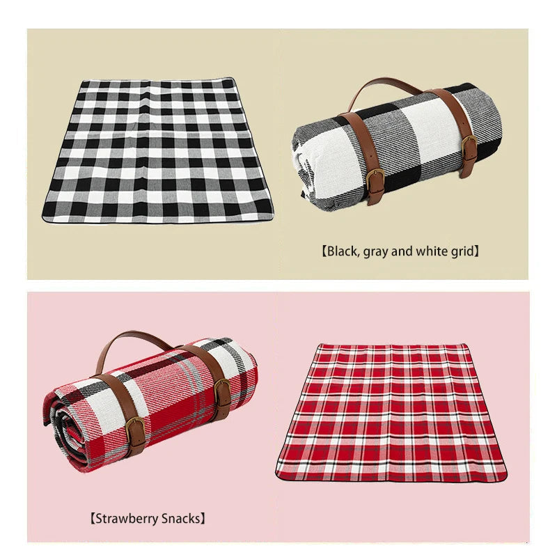 BriarFold Plaid Picnic Mat, Waterproof And Foldable For Outdoor Use