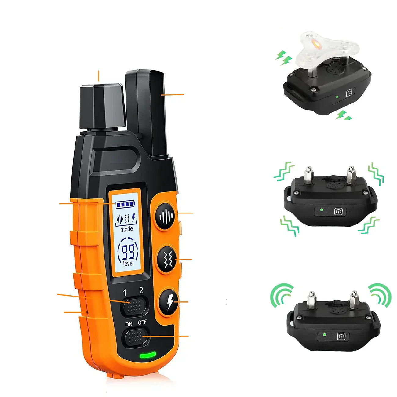Corvin 1000m Rechargeable Waterproof Dog Training E-Collar With Remote, Fits All Dog Sizes