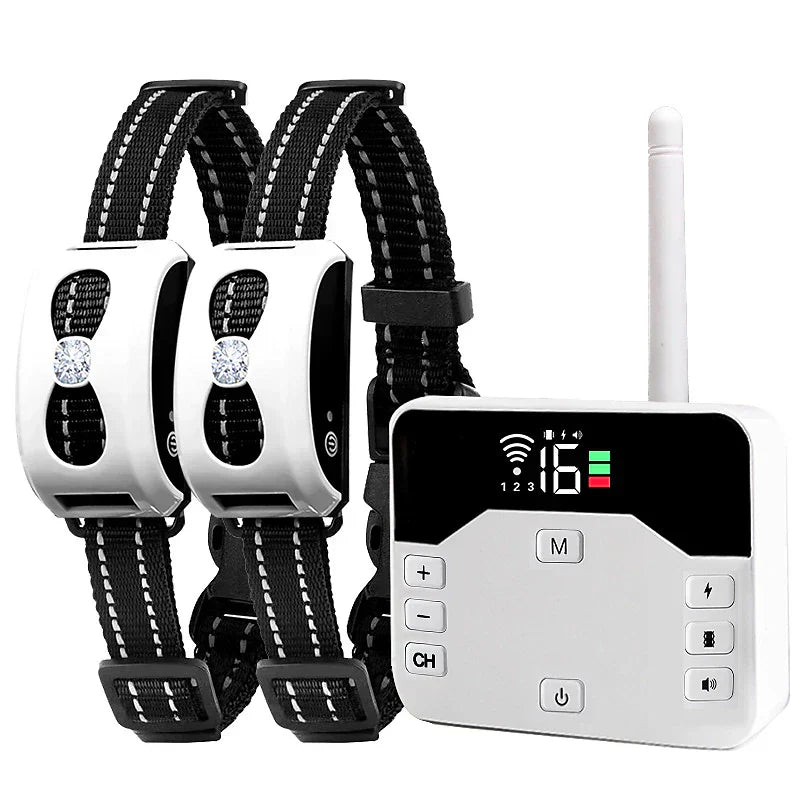 Dual-Mode Wireless Dog Fence and Outdoor Training Collar